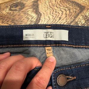Topshop Moto Leigh Jeans Medium Dark Blue